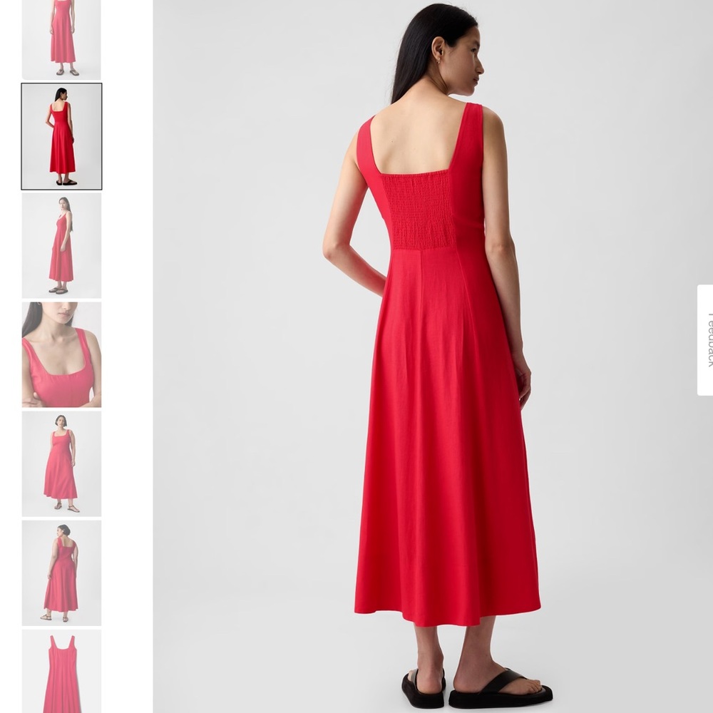 NWT Gap Red linen dress - Picture 4 of 6